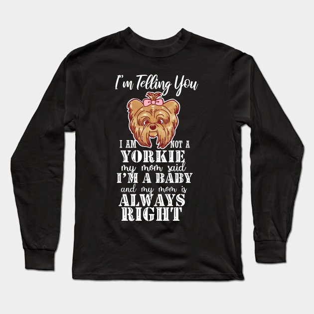 Yorkshire Terrier Print Men Women Kids Yorkie Tee Long Sleeve T-Shirt by Linco